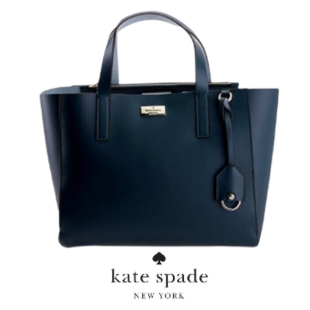 ♠️ Kate Spade Putnam Drive Anissa Bag, Black/ Pink Interior, Goldtone Hardware